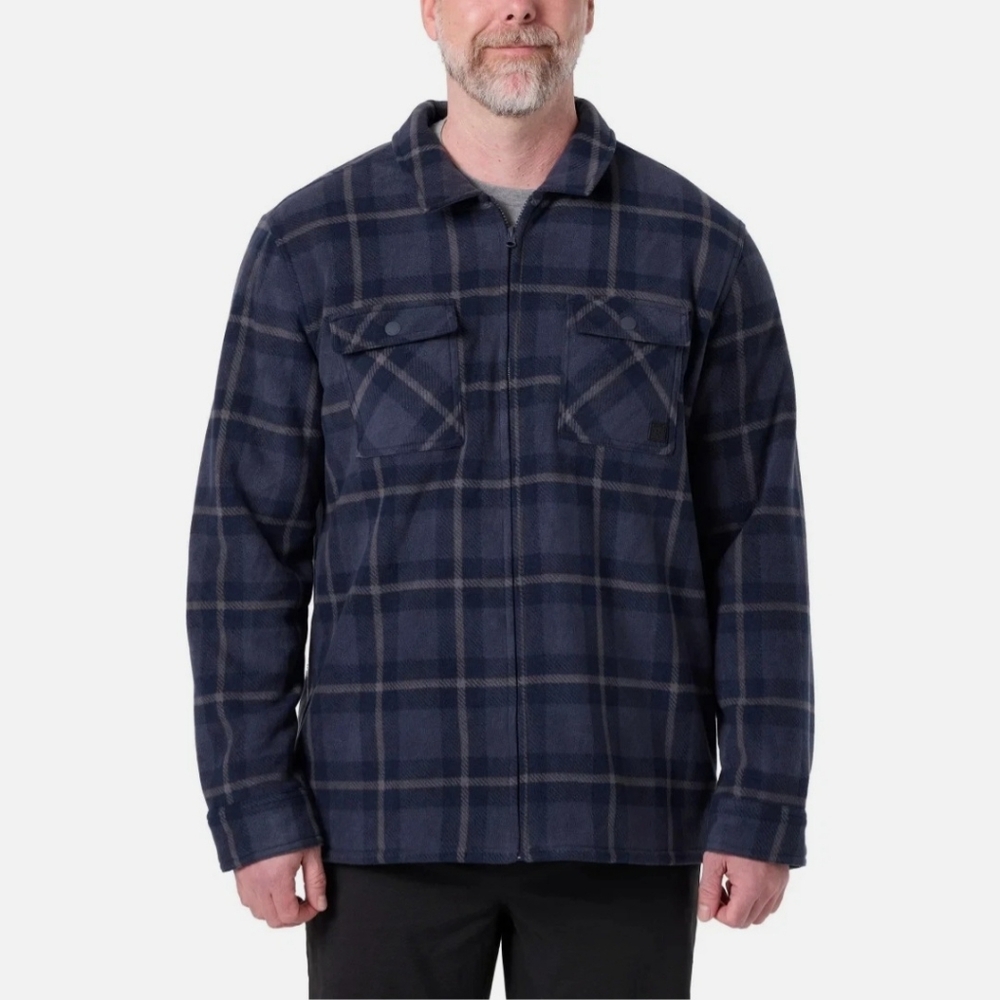 Voyager Men's Super Plush Fleece Full Zip Shirt Jacket